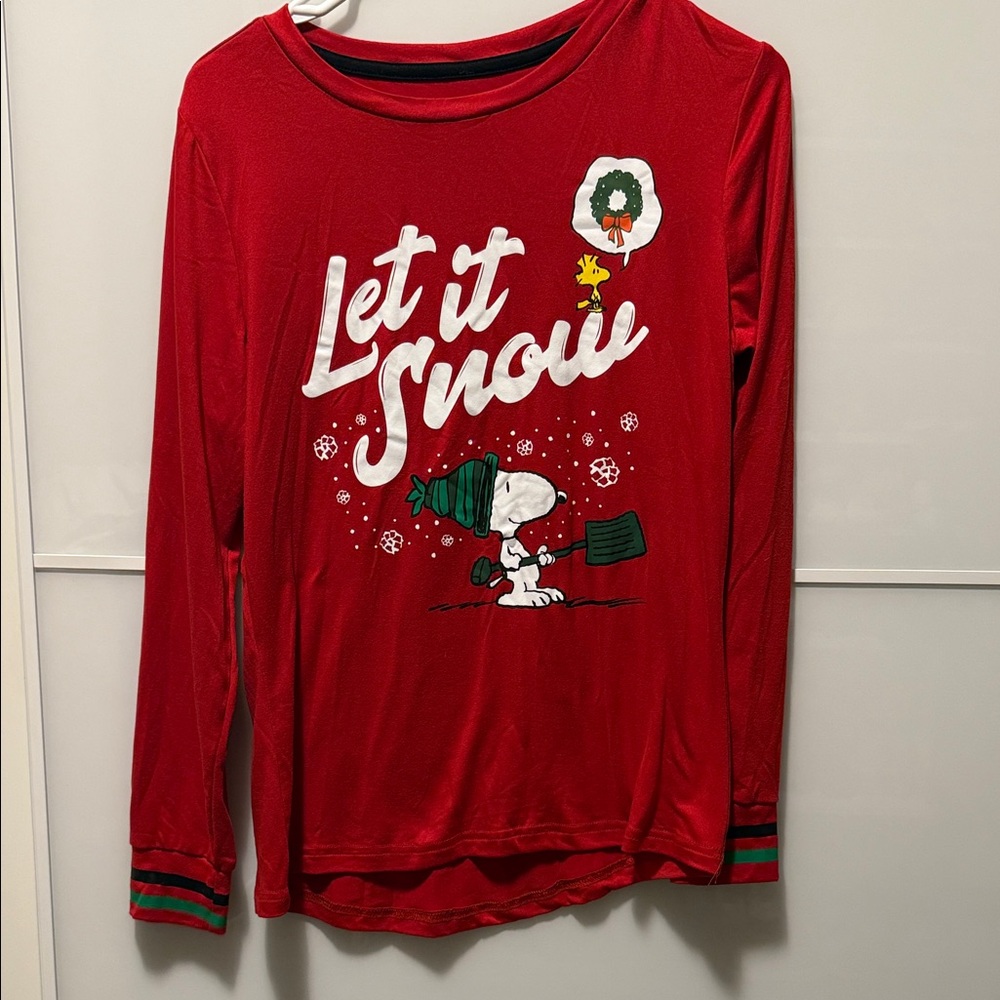 Peanuts Very Soft Red Snoopy Christmas Shirt